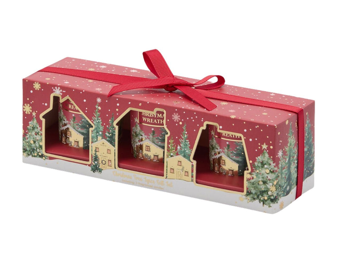 EDG Enzo De Gasperi Set 3 Candele Noel Profumate Sidro di Mela e Miele – Candele Natalizie