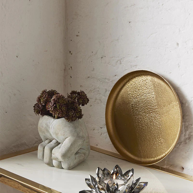 EDG Enzo De Gasperi Vaso Cemento Pugno H 17 Cm L 18 Cm L 18 Cm Grey Waterproof