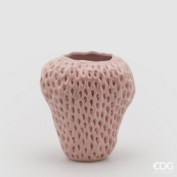 EDG Enzo De Gasperi Vaso Chakra Fragola H 26 Cm D 22 Cm Pale Pink