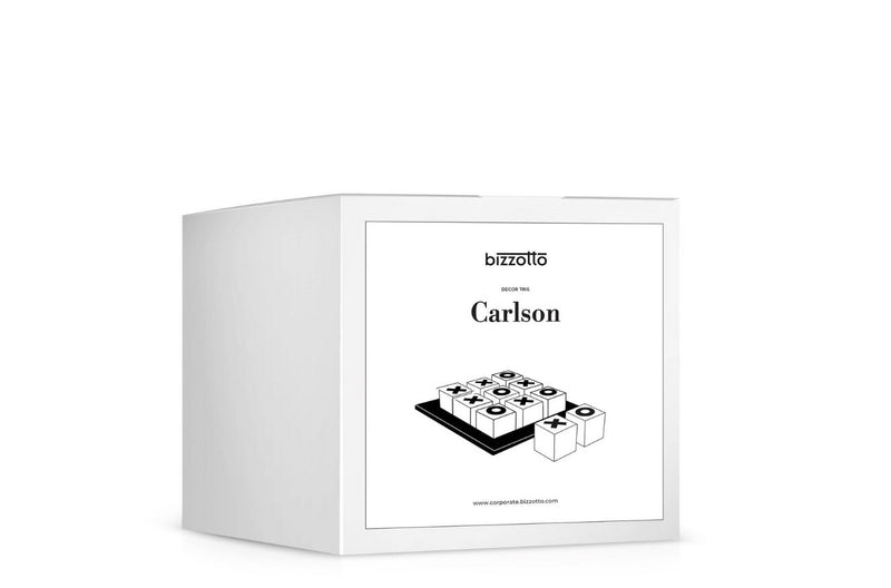 Bizzotto Decorazione Natalizia Tris Carlson Trasparente e Nero 23x23 cm – Addobbo Decorativo per la Casa e Idea Regalo di Natale