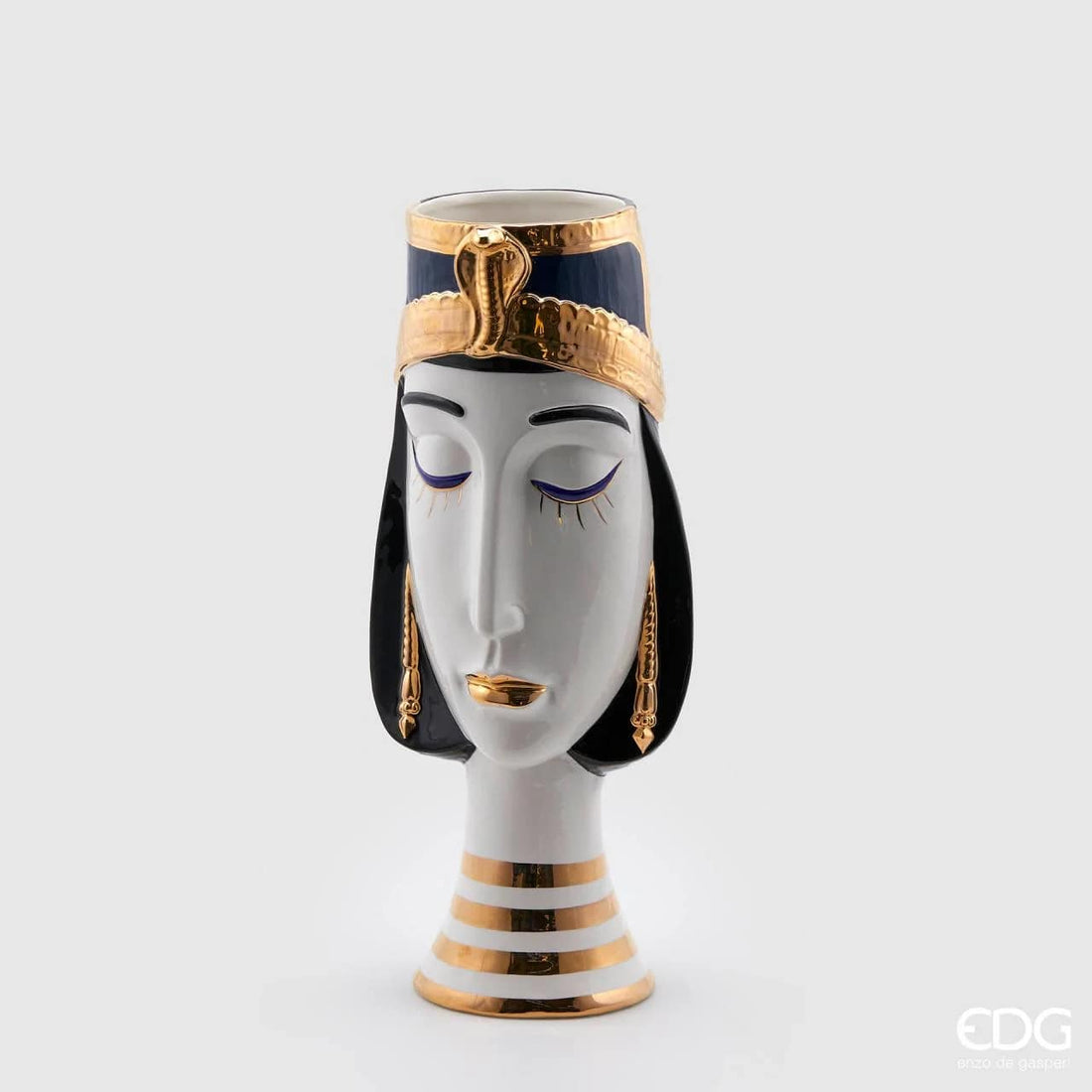 EDG Enzo De Gasperi Vaso Egypt Iside H61 D23 Blue e Oro