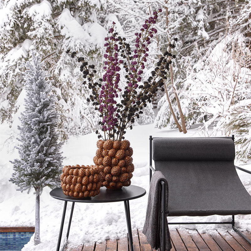 EDG Enzo De Gasperi Vaso Chakra Pigne H 18 Cm D 24 Cm Camel