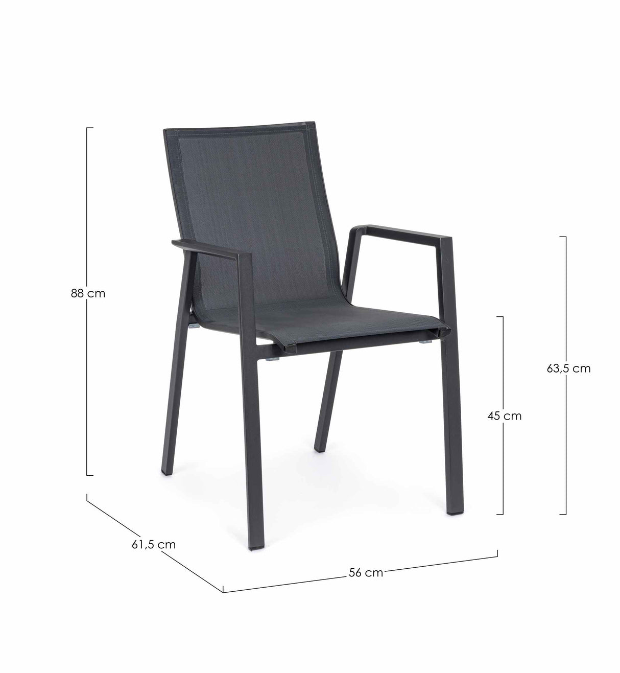 Bizzotto Bizzotto Stuhl Krion Anthrazit EAN 8051836401273