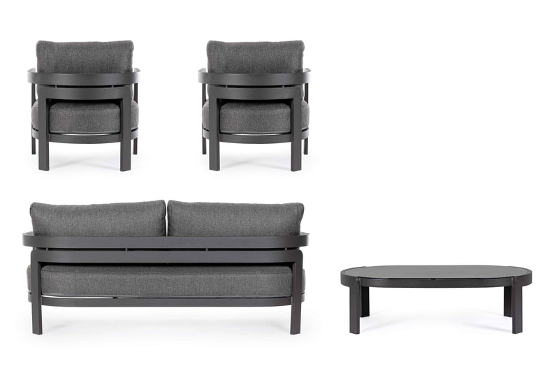 Bizzotto Set 4 Salotto Presley Antracite