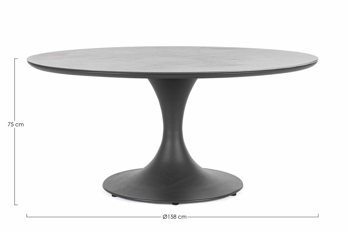 bizzotto bizzotto tavolo arnold d 158 cm h 75 cm antracite ean 8051836662247