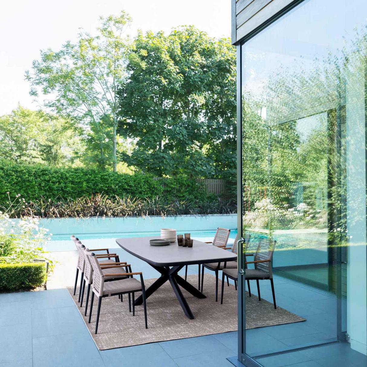 Bizzotto Bizzotto Ausziehbarer Tisch Pascal 100 x 200 x 260 cm Anthrazit EAN 8051836662377