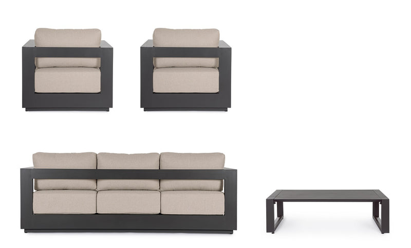 bizzotto bizzotto set salotto moses 4 elementi antracite ean 8051836671102