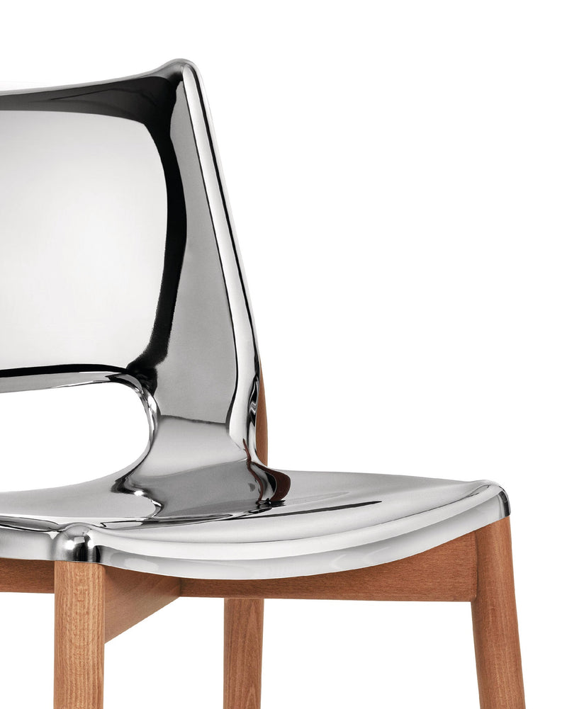 Alessi Poêle sedia monoscocca PS19 inox lucido, design Philippe Starck – foto 6