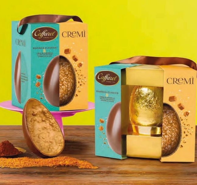 Caffarel Uovo Cremì Ass. Cioccolato al Latte o Fondente o Gianduia con Nocciole o Pistacchio 380 Gr 1 Pz