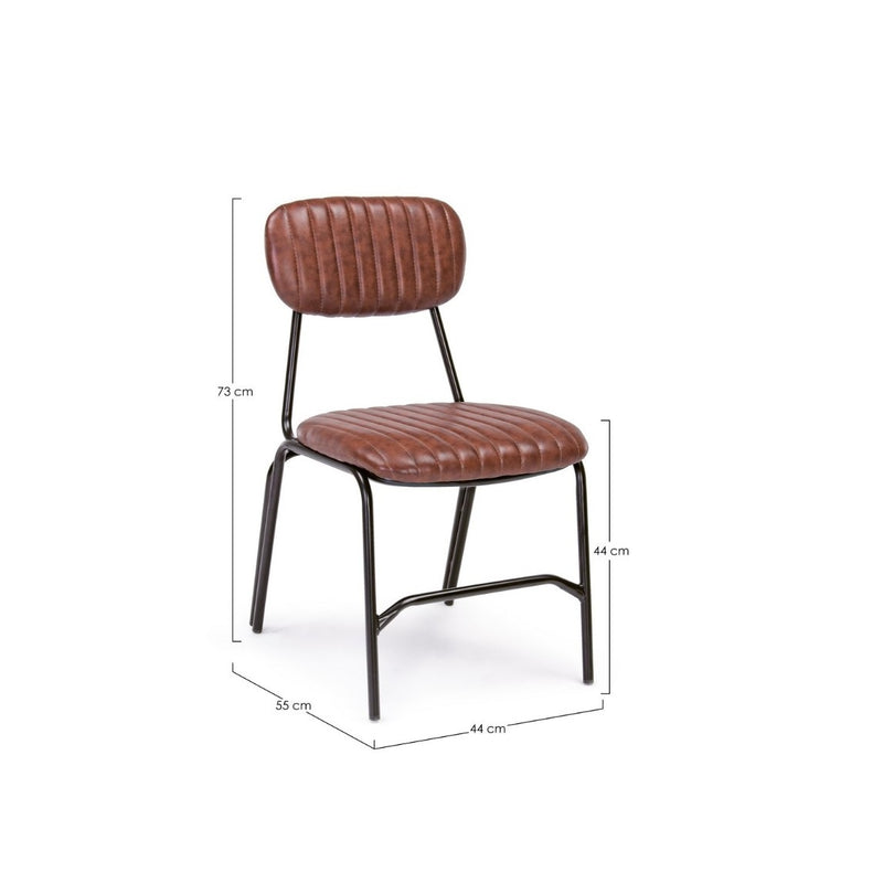 Bizzotto Sedia Debbie Arancio Scuro Vintage