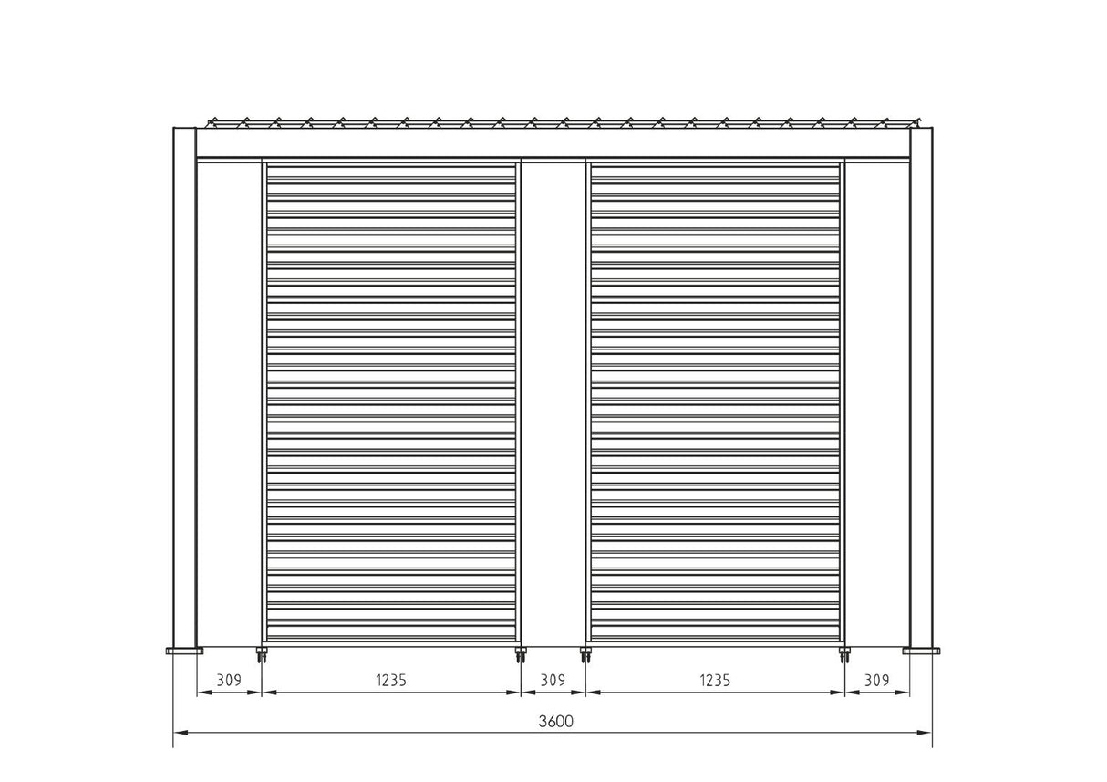 bizzotto bizzotto pergola ocean 36 x 6 mt antracite ean 8051836479999