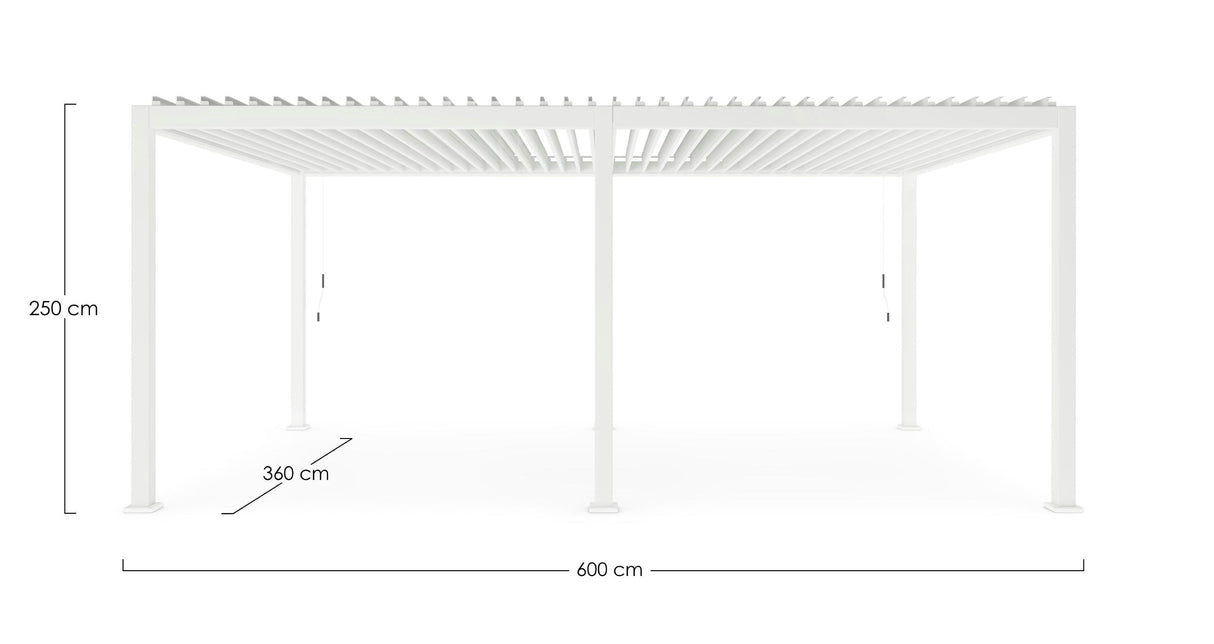 bizzotto bizzotto pergola ocean 3 x 6 mt bianco ean 8051836480018