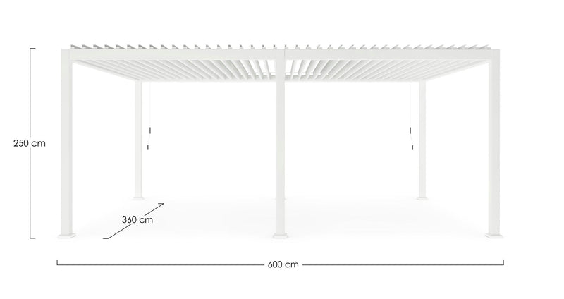 bizzotto bizzotto pergola ocean 3 x 6 mt bianco ean 8051836480018