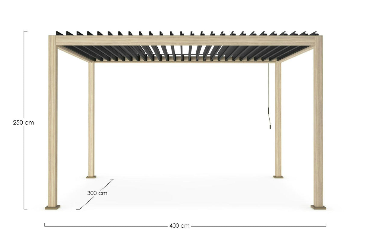 bizzotto bizzotto pergola ocean 3 x 4 mt natural antracite ean 8051836480049