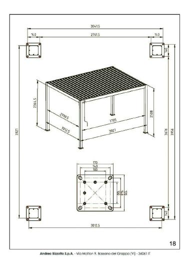bizzotto bizzotto pergola ocean 3 x 4 mt natural antracite ean 8051836480049