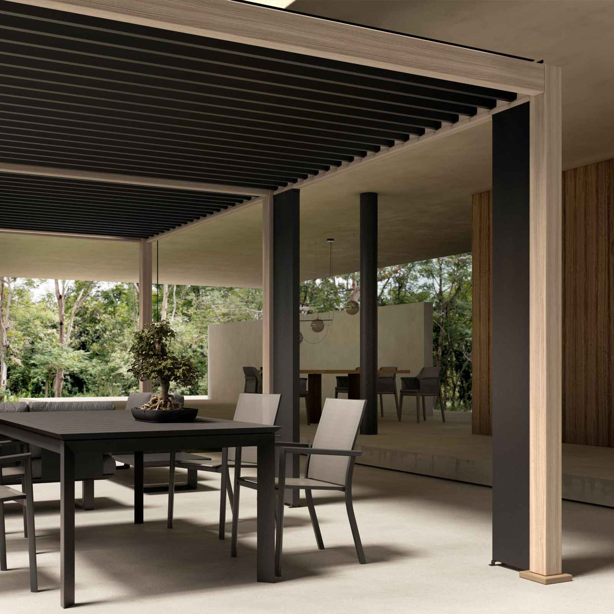 bizzotto bizzotto pergola ocean 36 x 6 mt natural antracite ean 8051836480056