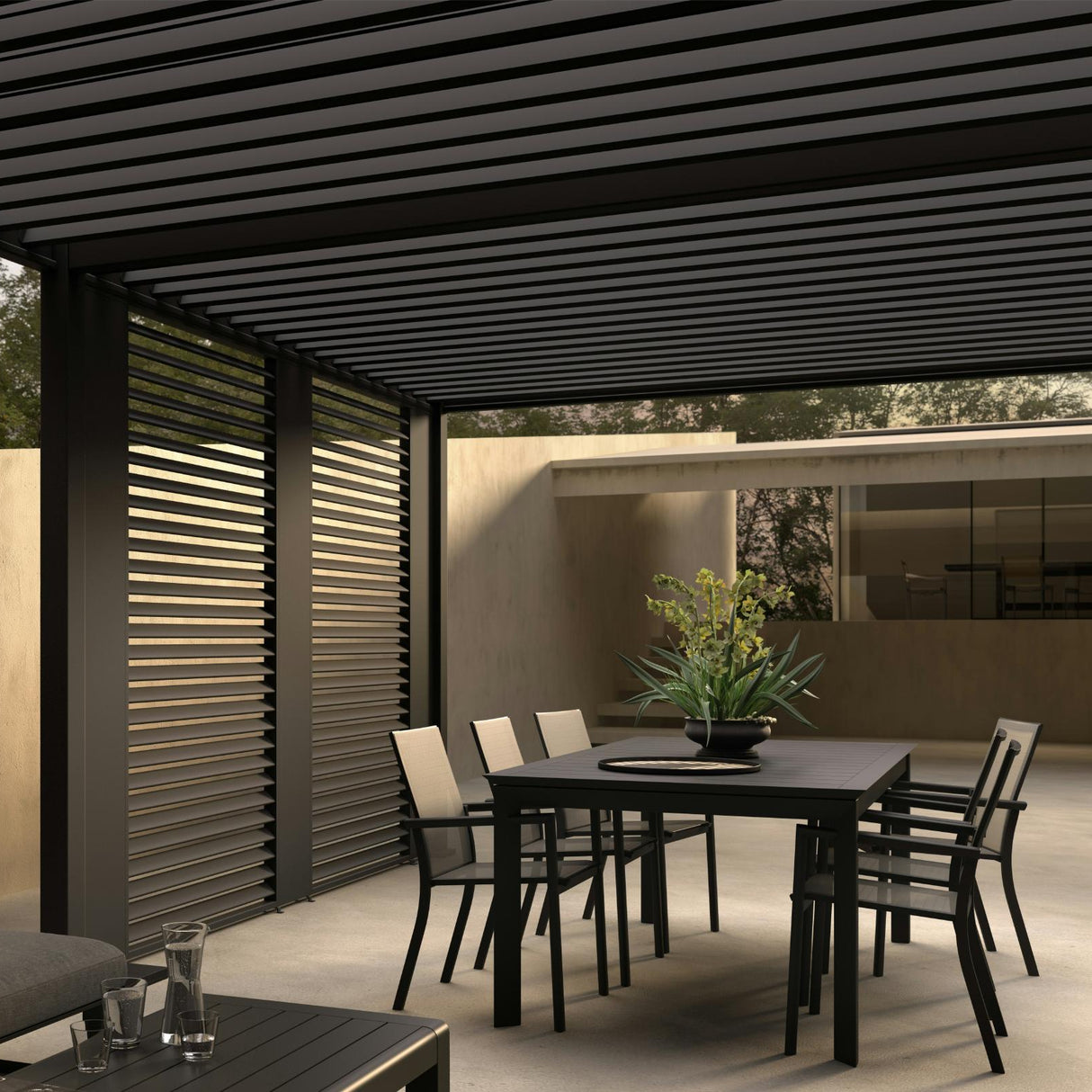 Bizzotto Bizzotto Seitlicher Sonnenschutz für Pergola Ocean, H 238 cm, B 123 cm, Seide, EAN 8051836687646