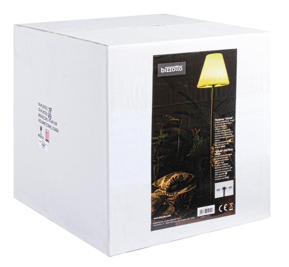 bizzotto bizzotto piantana solar led speaker h 170 cm pe nero ean 8051836219557