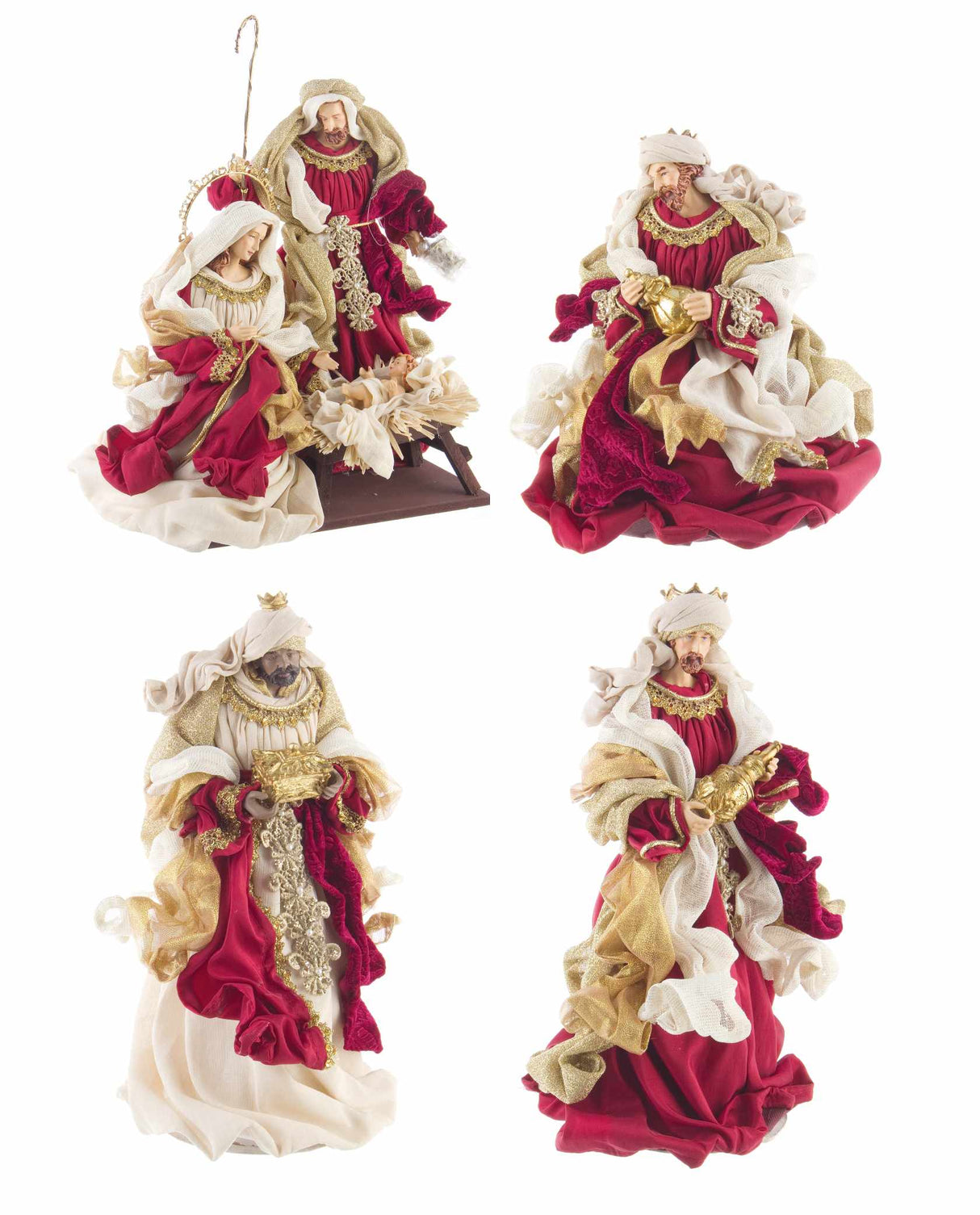 Bizzotto Statuette Natale Natività 6 Figure Fastosa Bordeaux L