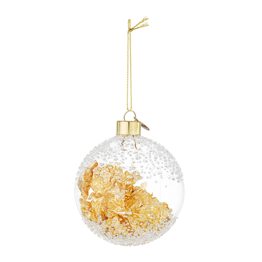 Bizzotto Sfera di Natale Yana Trasparente Oro D 8 cm – Decorazione per Albero