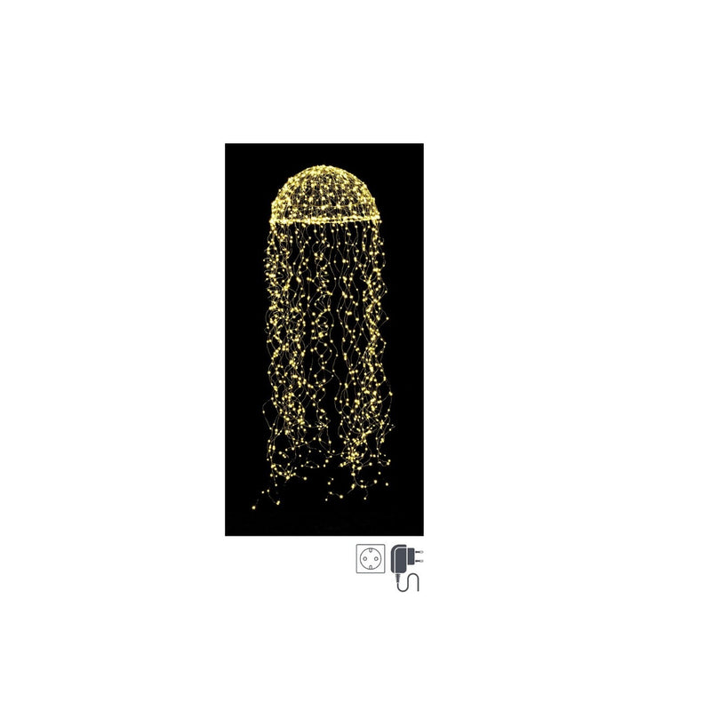 Bizzotto Lampadario Argento 1280 MicroLED Luce Calda IP20 – Decorazione Natalizia Luminosa