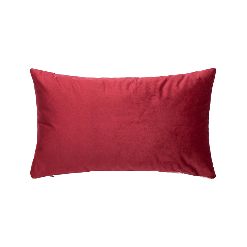 Bizzotto Cuscino Natalizio Snowlyn Paesaggio Rosso 30x50 cm – Cuscino Decorativo di Natale con Fodera e Imbottitura in Poliestere