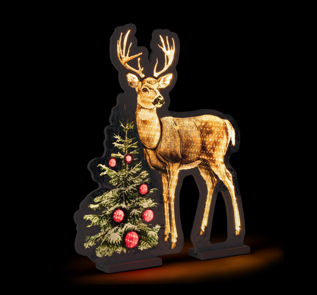 Bizzotto Cervo Natalizio Luminoso H 60 cm con 394 LED IP20 Decorazione Natalizia