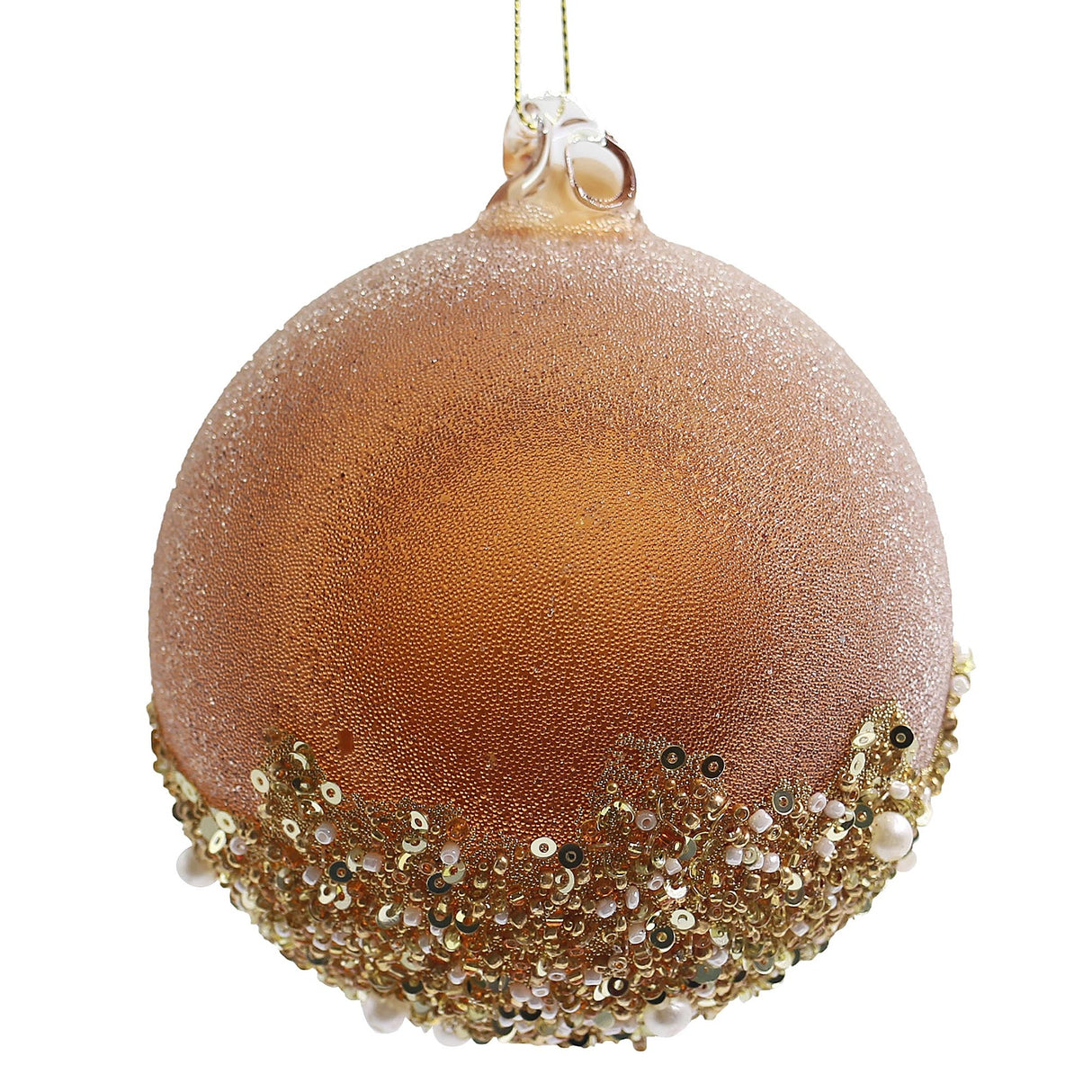 Bizzotto Sfera di Vetro Natale Brill Marrone d 10 cm Decorazione per Albero di Natale