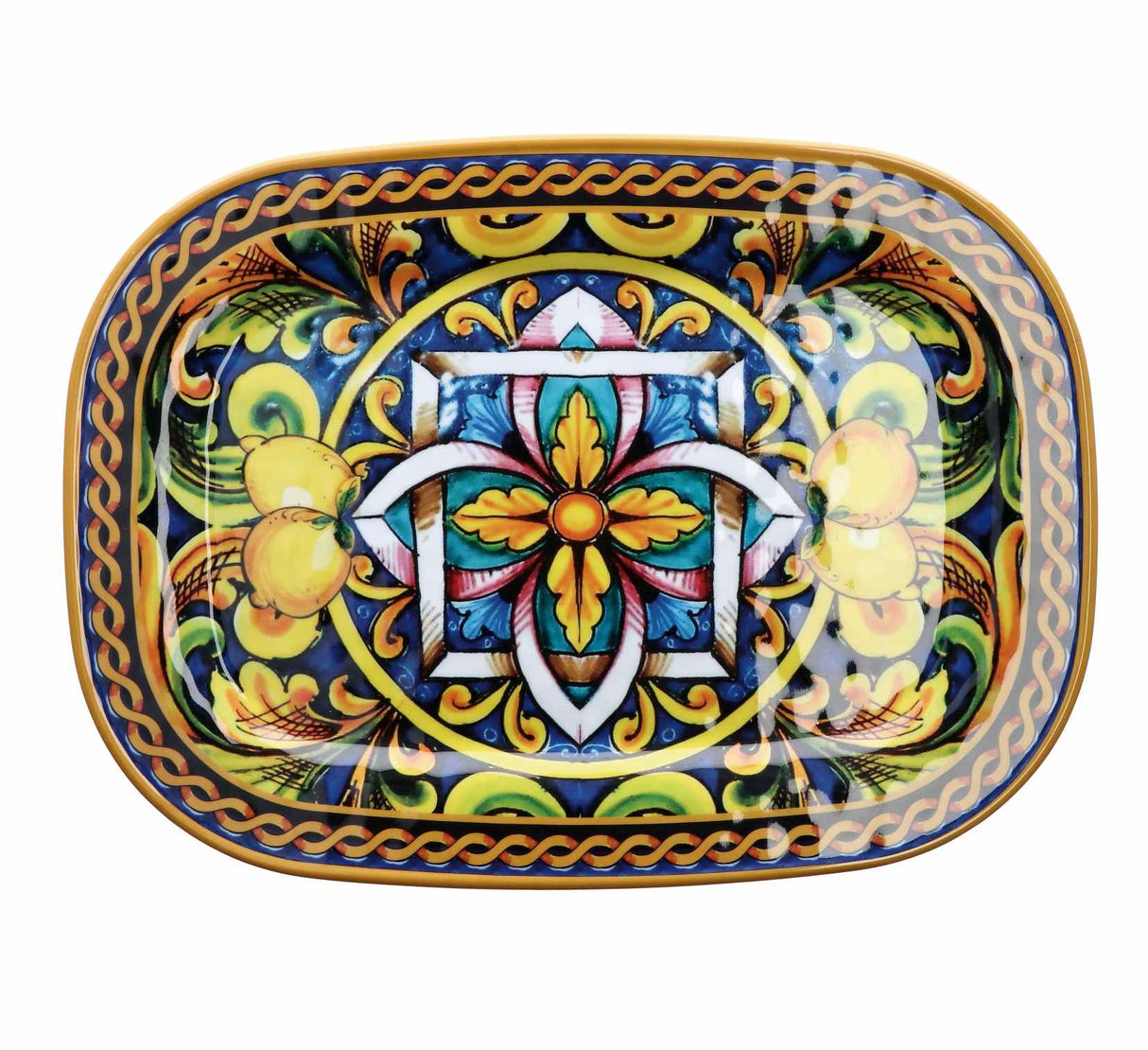 regalo italiano regalo italiano vassoio rettangolare melamina lemon 43 x 32 cm h 2 cm giallo ean 8057586002302