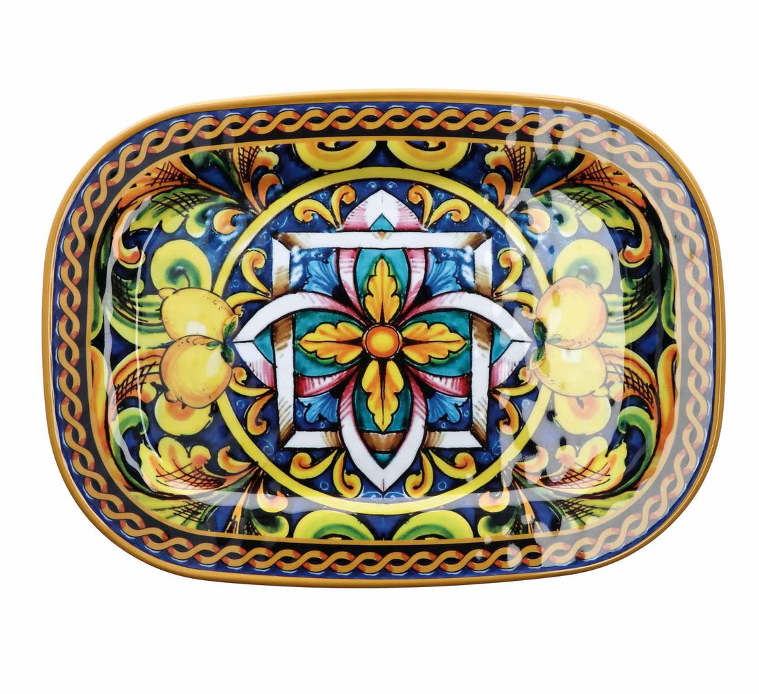 regalo italiano regalo italiano vassoio rettangolare melamina lemon 43 x 32 cm h 2 cm giallo ean 8057586002302