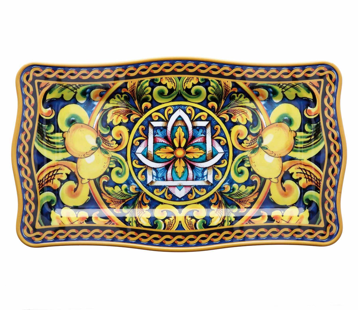 regalo italiano regalo italiano vassoio rettangolare melamina lemon 48 x 28 cm h 2 cm giallo ean 8057586002340