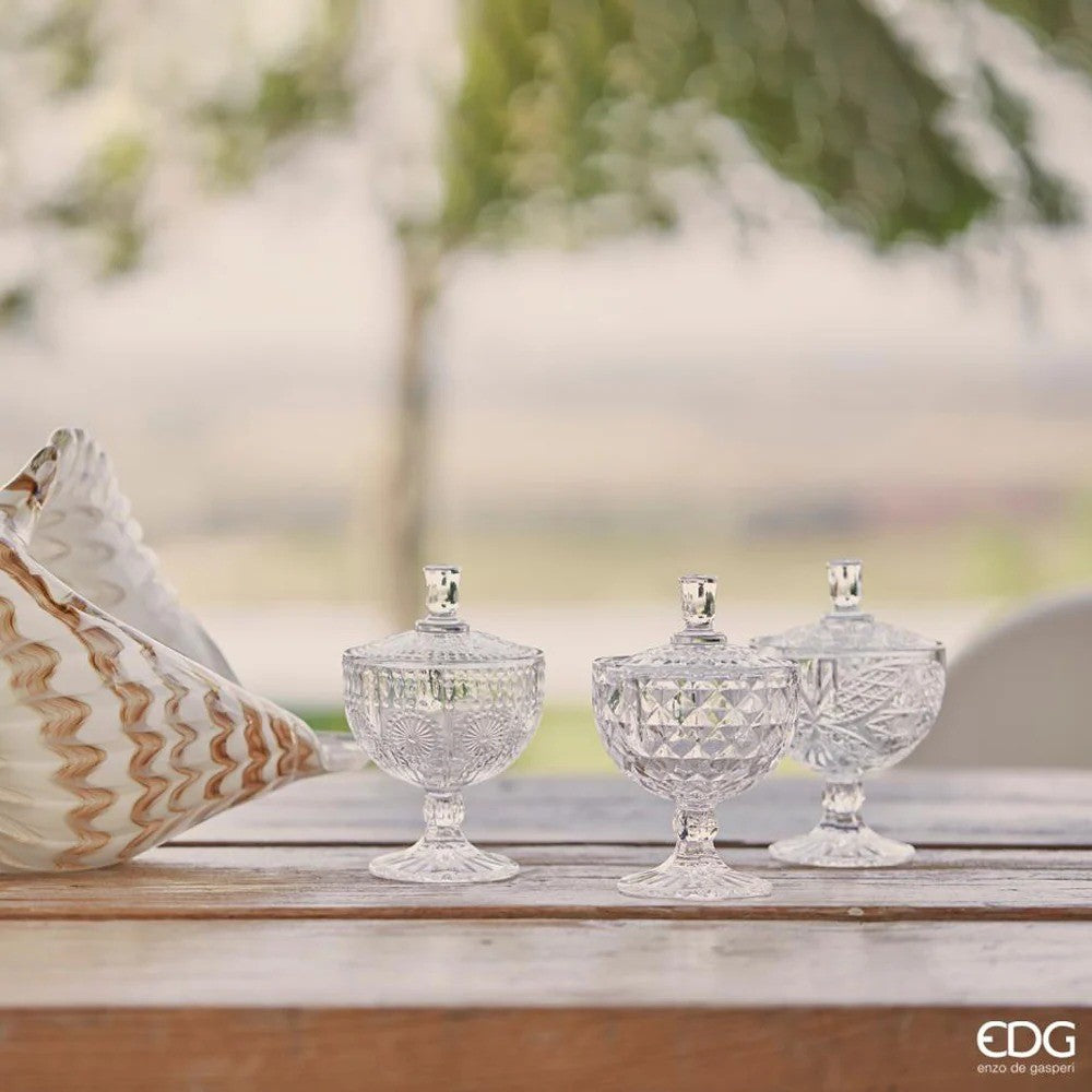 EDG Enzo De Gasperi Container Cup Lines H15 D10 Natural Transparent