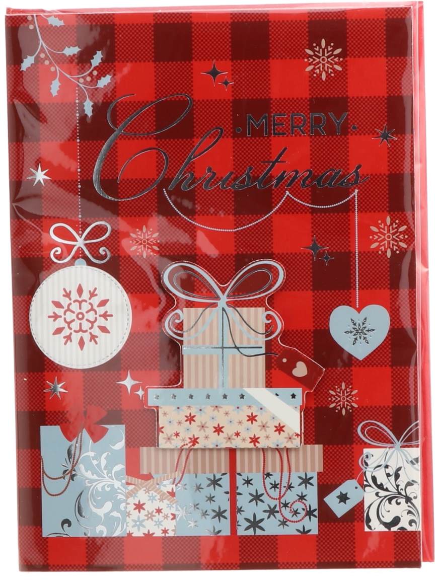 Italian Gift Christmas Greeting Card Mus with Envelope 15 x 20 Cm Assorted 1 Pcs