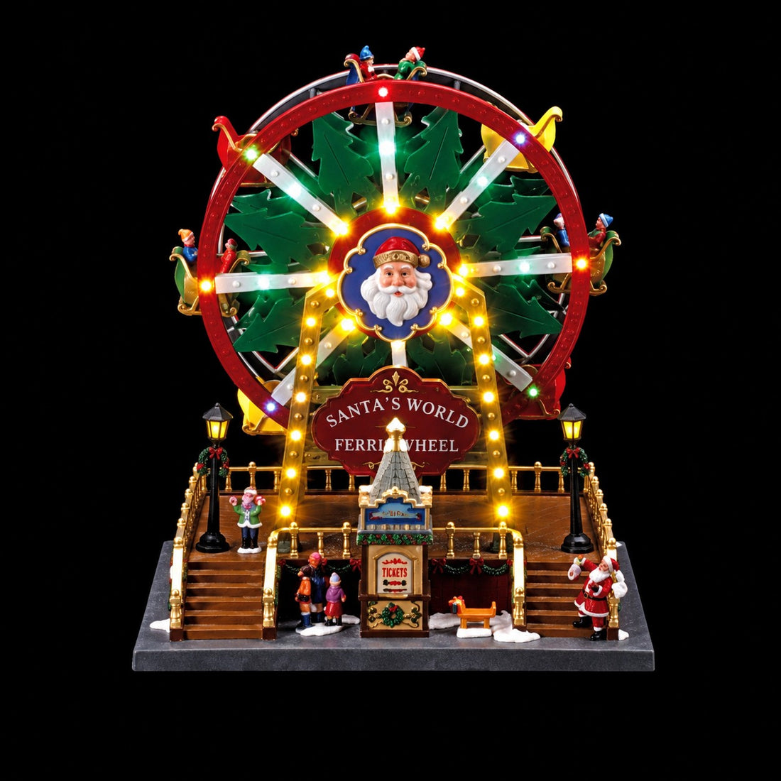 Ad Trend Paesaggio Natalizio Invernale in Plastica con 27 Luci LED 30x21xH34 cm – Decorazione Luminosa di Natale per la Casa