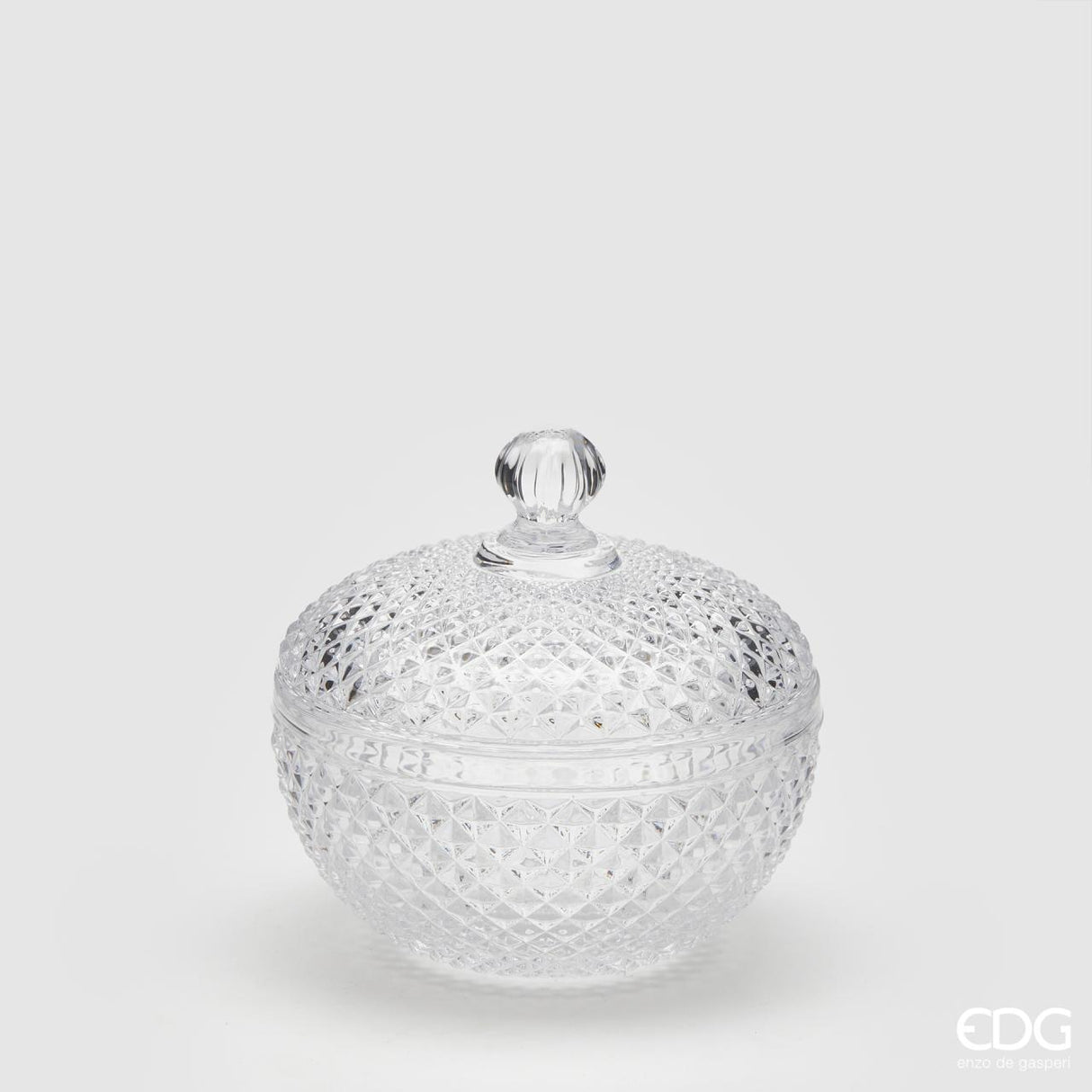 EDG Enzo De Gasperi Contenitore Rotondo Rombi H11 D12 Natura Trasparente