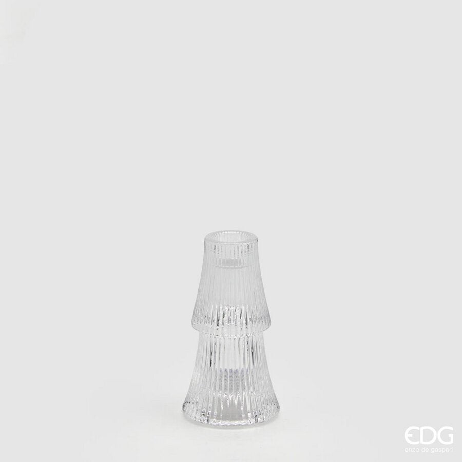 EDG Enzo De Gasperi Portacandela Pino Strati H12 D6 Natural Trasparente