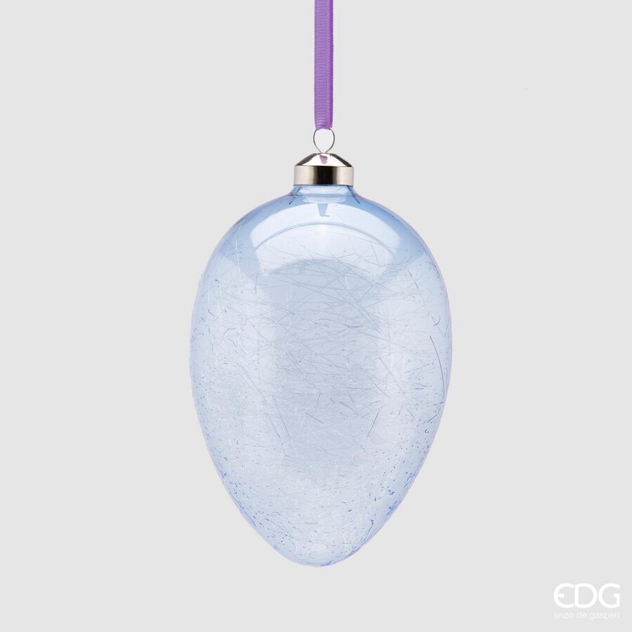 edg enzo de gasperi edg enzo de gasperi decorazione uovo vetro h 135 cm d 95 cm lavanda ean 8059824246783