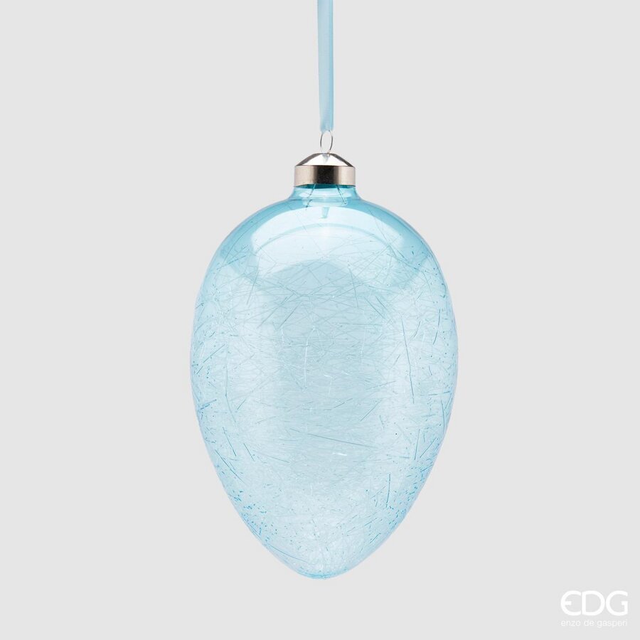 edg enzo de gasperi edg enzo de gasperi decorazione uovo vetro h 135 cm d 95 cm azzurro ean 8059824246820