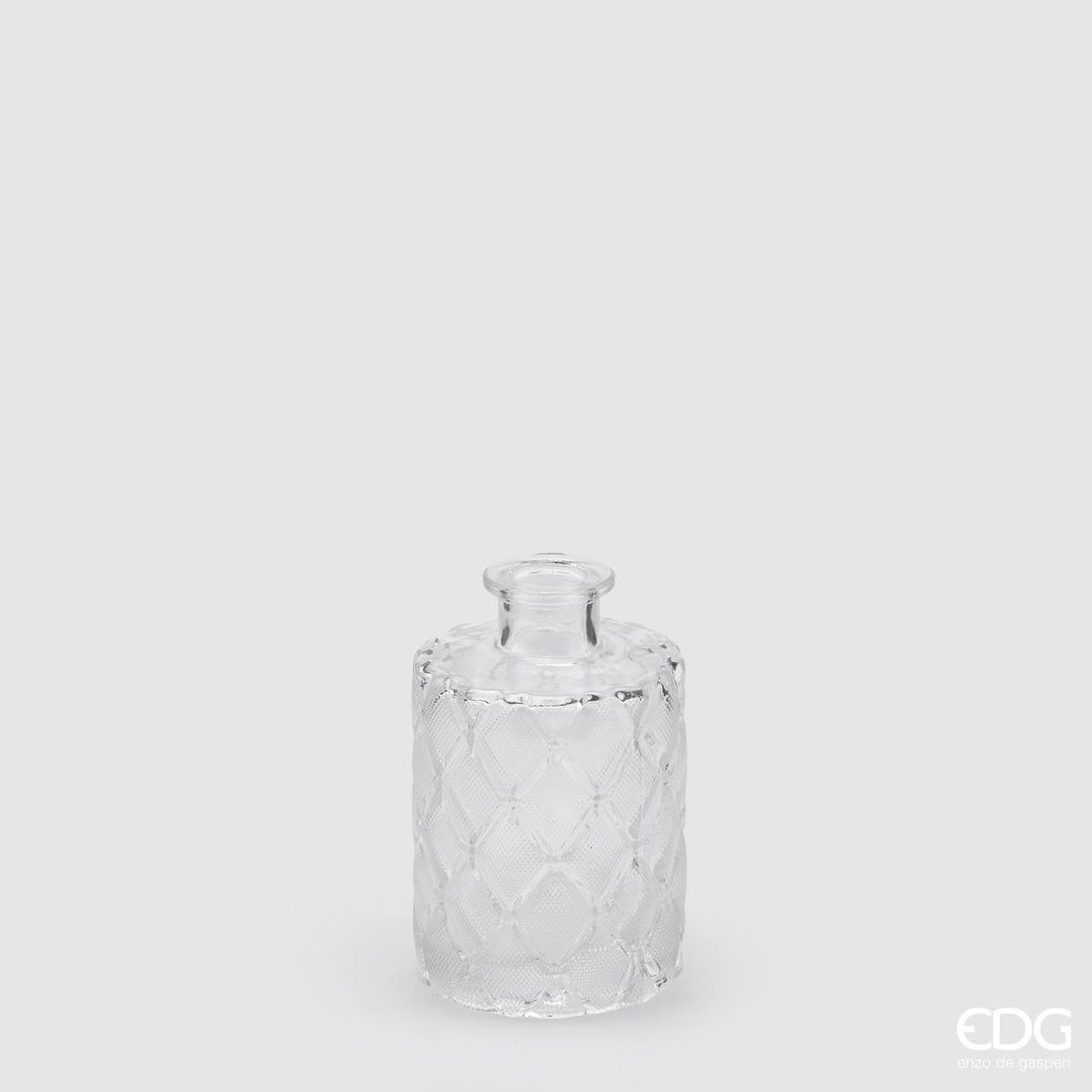 EDG Enzo De Gasperi Vaso Bottiglia Rombi H11 D7 Natural Trasparente