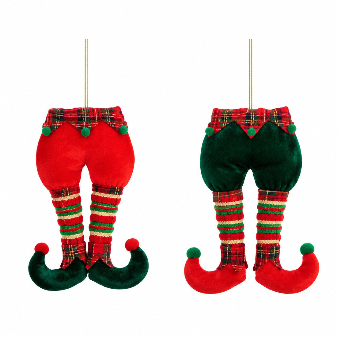 Ad Trend Decorazione Natalizia Gambe Elfo Assortita 14x3xH34 cm 1 Pz – Addobbo di Natale