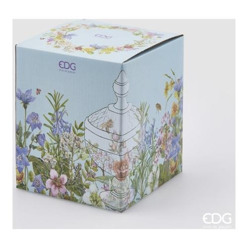 EDG Enzo De Gasperi Contenitore Coppa Potiche H 25 Cm D 15 Cm Natural Trasparente con Scatola
