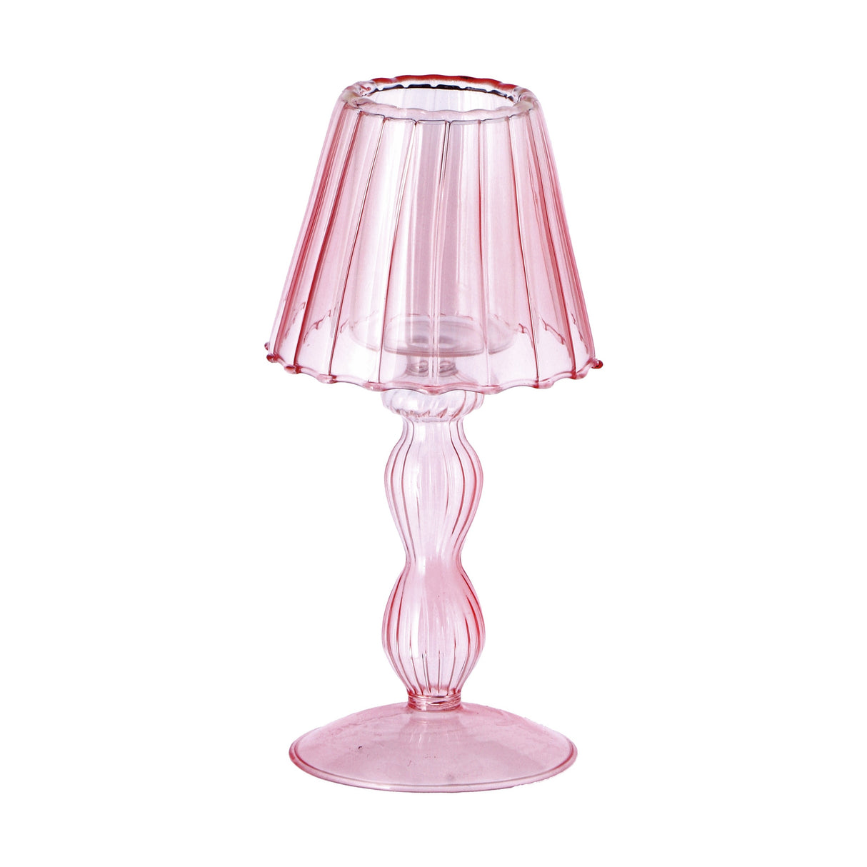 regalo italiano regalo italiano lampada porta tealight d 9 cm h 19 cm vetro rosa giallo verde blu 1 pz ean 8057586098909