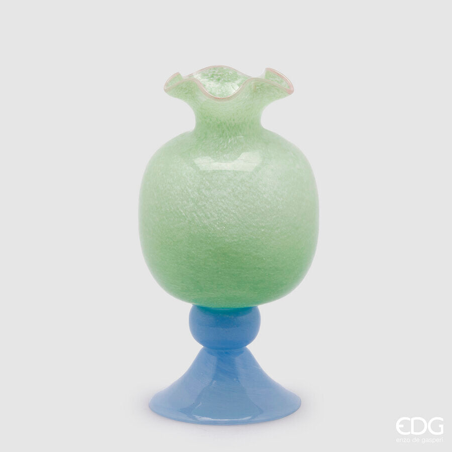 edg enzo de gasperi edg enzo de gasperi vaso tulipano con piede h 36 cm d 20 cm light green ean 8059824331526