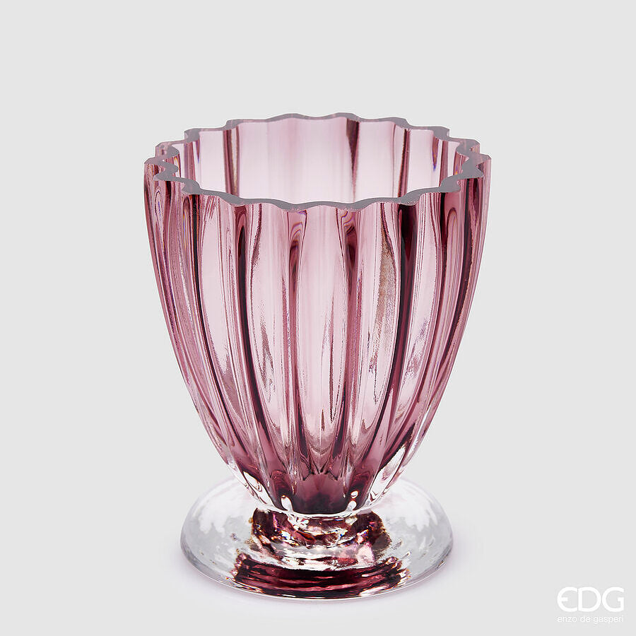 edg enzo de gasperi edg enzo de gasperi vaso glory h 175 cm d 14 cm vetro antique pink ean 8059824355553