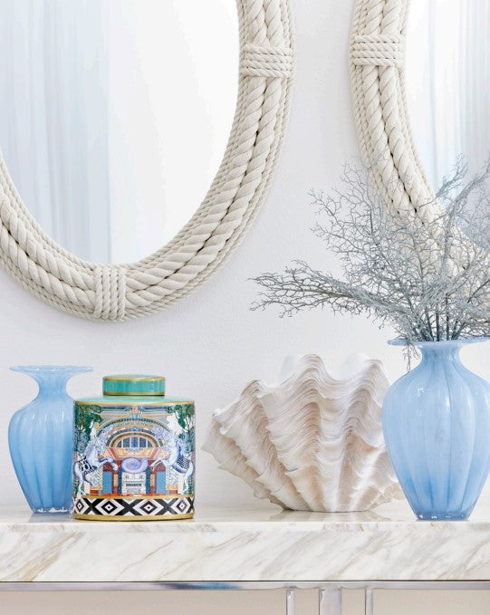 EDG Enzo De Gasperi Vaso Blossom H 31,5 Cm D 21 Cm Vetro Light Green