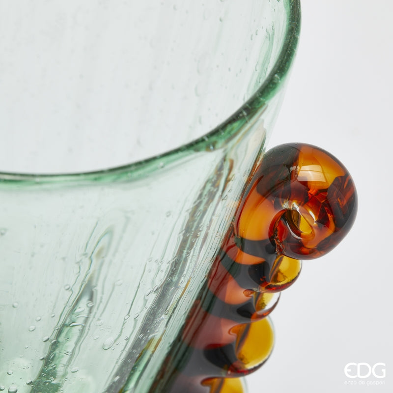 edg enzo de gasperi edg enzo de gasperi vasocorinto svasato h 24 cm l 23 cm l 17 cm vetro green ean 8059824456243