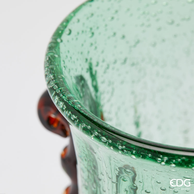 edg enzo de gasperi edg enzo de gasperi vaso corinto coppa h 50 cm l 20 cm l 14 cm vetro green ean 8059824456366