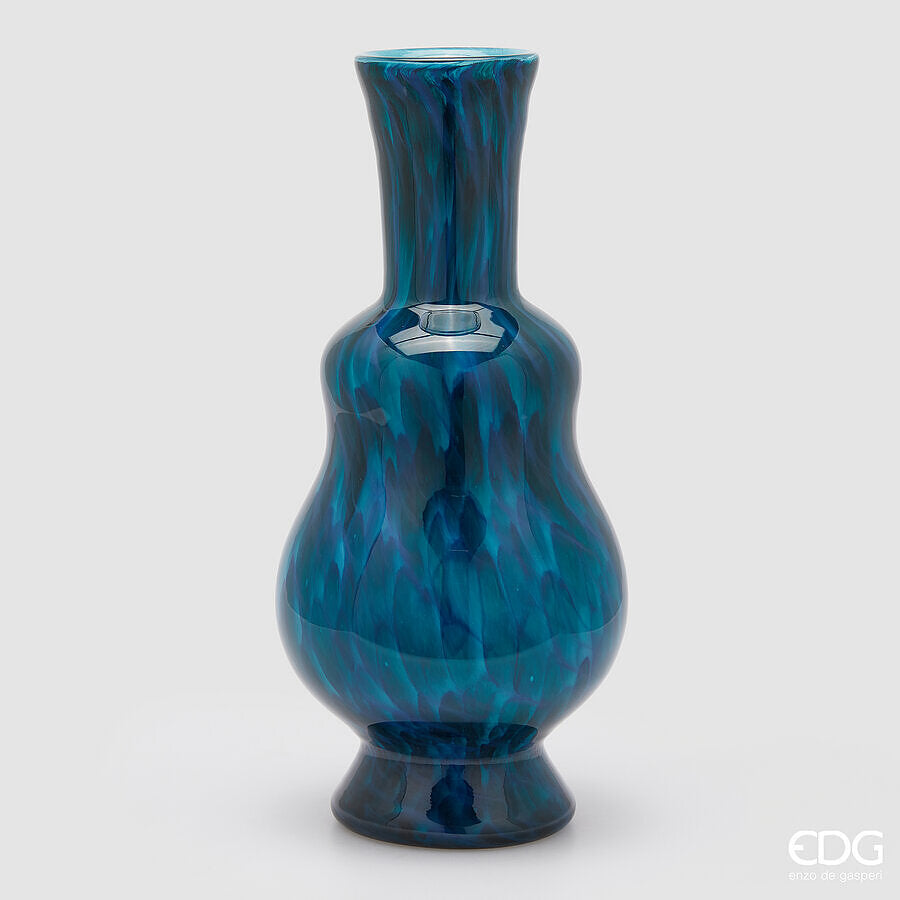 edg enzo de gasperi edg enzo de gasperi vaso macula bottiglia h 465 cm d 215 cm vetro blue ean 8059824485113