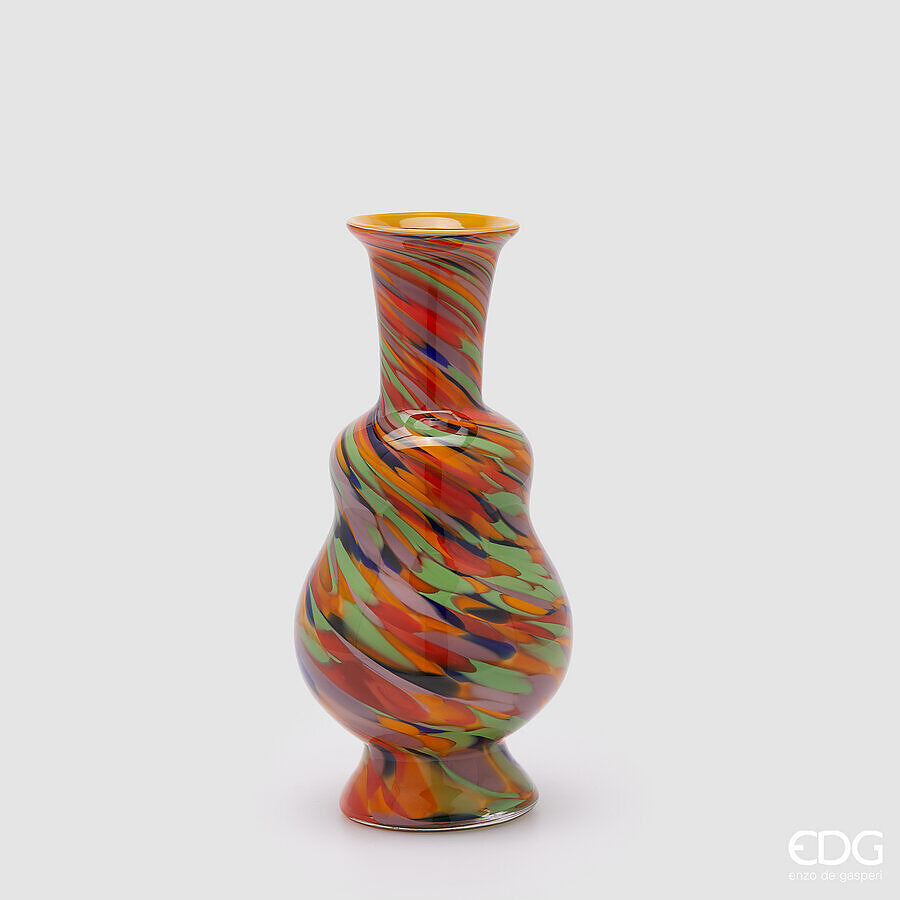 edg enzo de gasperi edg enzo de gasperi vaso macula bottiglia h 37 cm d 175 cm vetro orange mix ean 8059824485175