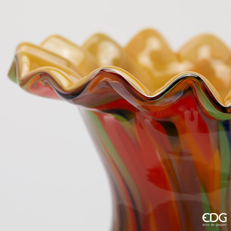 edg enzo de gasperi edg enzo de gasperi vaso macula bottiglia h 375 cm d 255 cm vetro orange mix ean 8059824485212